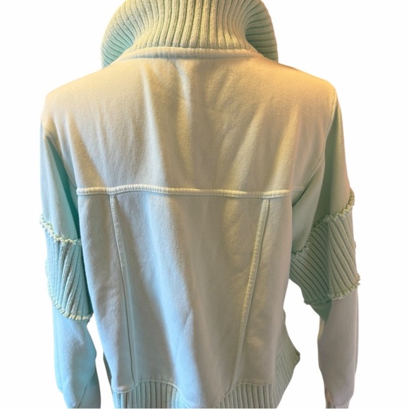 Anthropologie Daily Practice Women's Light Blue Sweater Cowl neck - Picture 5 of 5